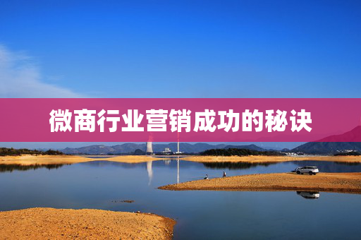 微商行业营销成功的秘诀  第1张