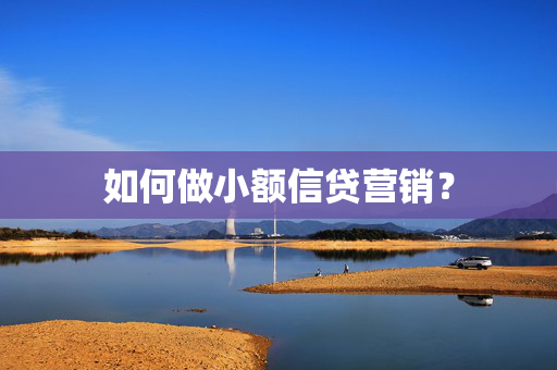 如何做小额信贷营销？