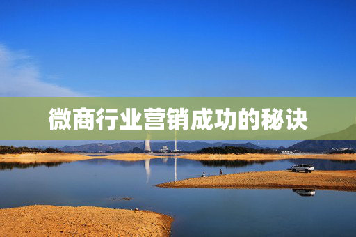 微商行业营销成功的秘诀 第1张 微商行业营销成功的秘诀 第1张