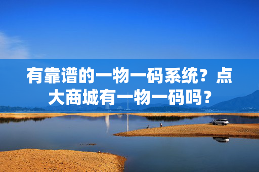 有靠谱的一物一码系统？点大商城有一物一码吗？
